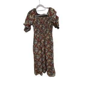 NWOT Floral Paisley Milkmaid Maxi Dress